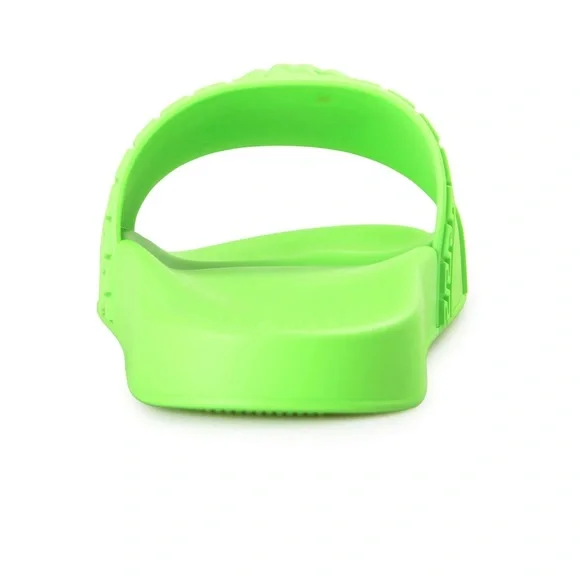 New Versace Women's Green Neon Medusa Head Embossed Slippers - Picture 6 of 11